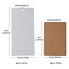 100Pcs Rectangle Kraft Paper One Pair Earring Display Cards with Hanging Hole CDIS-YW0001-02A-5