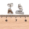 304 Stainless Steel Stud Earrings SA-T001-03P-6