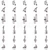 Sets of Musical Instruments Tibetan Style Alloy Pendants TIBEP-PH0004-17AS-1