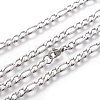 Non-Tarnish 304 Stainless Steel Figaro Chain Necklaces NJEW-E143-11P-2