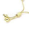 Rack Plating Brass Round Bead Slider Bracelets for Women BJEW-M232-01G-C-4