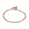 Ion Plating(IP) 304 Stainless Steel Chain Bracelets for Women or Men BJEW-A039-03RG-1