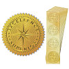 Plastic Self Adhesive Gold Foil Embossed Stickers DIY-WH0211-386-8