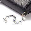 Alloy Enamel Heart with Evil Eye Link Chain Bag Extender Chains AJEW-BA00104-3