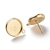 Ion Plating(IP) 304 Stainless Steel Stud Earring Settings LS-STAS-I161-01E-G-2
