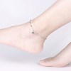 Trendy 925 Sterling Silver Charm Anklets AJEW-BB30911-4