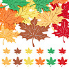 4 Sets Leaf Wool Needle Felting Decoration DIY-MA0006-83C-1