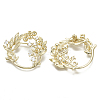 Brass Micro Pave Clear Cubic Zirconia Brooch Findings LS-KK-R136-005-NF-1