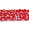 Opaque Solid Color Electroplate Glass Beads Strands X1-GLAA-F029-P4mm-A02-1