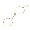 Summer 304 Stainless Steel Crystal Rhinestone Star Link Hand Chain Ring Bracelets for Women SA-CBAAE04-04G-3