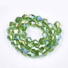Electroplate Glass Beads Strands X1-EGLA-Q118-6mm-B16-2