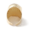 Gemstone Irregular Oval Open Cuff Ring RJEW-I082-11G-4