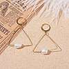 Large Triangle Wire Dangle Hoop Earrings EJEW-JE04724-03-2