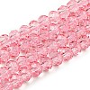 Transparent Baking Paint Glass Beads Strands DGLA-A034-T6mm-D08-1