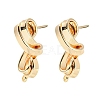 Brass Stud Earrings Findings KK-K351-24G-1