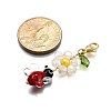 Handmade Lampwork Bees Pendant Decorations HJEW-TA00348-3