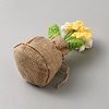 Plush Artificial Flower Pot Plants Display Decoration DJEW-WH20023-008B-2