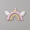 PVC Plastic Cabochons SIL-WH0019-15H-1