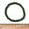 Natural TaiWan Jade Bead Stretch Bracelets X-BJEW-K212-A-019-4