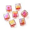 UV Plating Transparent Acrylic European Beads OACR-F004-10G-2
