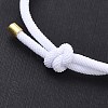 Adjustable Nylon Round Milan Cord Slider Bracelet Making FB-H001-01G-17-2