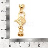 Brass Micro Pave Clear Cubic Zirconia Lobster Claw Clasps KK-U059-53G-3