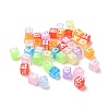 Spray Painted Transparent Acrylic Beads OACR-E015-25-1