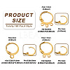  Jewelry 180Pcs 6 Style Brass Leverback Earring Findings KK-PJ0001-19-2