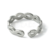 304 Stainless Steel Open Cuff Ring RJEW-L110-042P-3