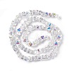 Transparent Electroplate Glass Beads Strands EGLA-L043-AB01-3