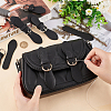 6 Sets 3 Colors Black PU Leather Buckles FIND-FG0002-23-3