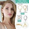 24 Pairs 2 Colors Brass Huggie Hoop Earring Findings DIY-CN0002-06-2