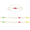 Brass & Glass Beaded Chain CHC-D029-18G-2