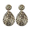 Leopard Print Alloy Dangle Stud Earrings EJEW-K304-01A-G-5