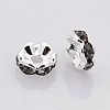 Brass Rhinestone Spacer Beads RB-A014-L6mm-12S-NF-2