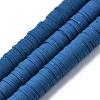 Flat Round Handmade Polymer Clay Beads CLAY-R067-10mm-44-1