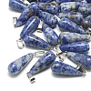 Natural Blue Spot Jasper Pendants X-G-T081-13-1