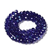 Electroplate Transparent Glass Beads Strands X-EGLA-A035-T4mm-L06-2