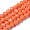 Opaque Solid Color Glass Beads Strands EGLA-A034-P8mm-D20-1