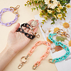 CHGCRAFT 6Pcs 6 Colors Opaque Acrylic Cable Chain Wristlet Straps HJEW-CA0001-33-3