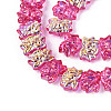 Baking Paint Electroplate Transparent Glass Beads Strands EGLA-N020-04B-3