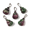 Dyed Natural Marble Pendants G-B127-03P-11-2