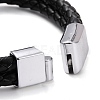 Retro Leather Braided Cord Bracelet for Men BJEW-A039-01B-3