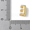 Brass Micro Pave Clear Cubic Zirconia Initial Multi-strand Links KK-S520-01G-05-3