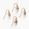Brass Earring Hooks X-KK-R058-147G-1