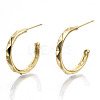Brass Half Hoop Earrings KK-N232-109G-NF-3