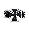 Fashion 316L Surgical Stainless Steel Cross Rings for Men RJEW-BB03851-10-1