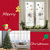 SUNNYCLUE 4Pcs 4 Style Christmas Theme Sun Catcher Glass Pendant Decorations AJEW-SC0001-51-5