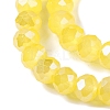 Baking Electroplate Glass Beads Strands DGLA-A039-J10mm-B23-3
