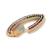 Rack Plating Brass Micro Pave Cubic Zirconia Twister Clasps KK-NH0002-09G-02-2
